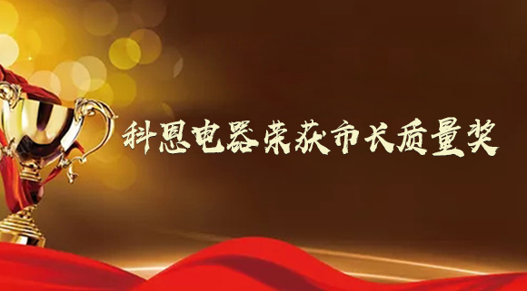质量强市！十大品牌科恩电器荣获“市长质量奖”！